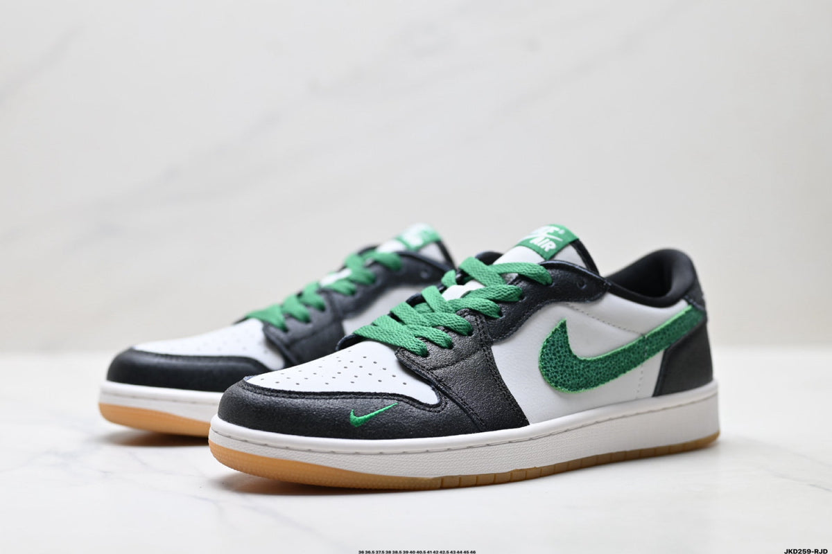 Nike Low-Top Sneakers White Green Black Unisex Collaboration Edition Style 57