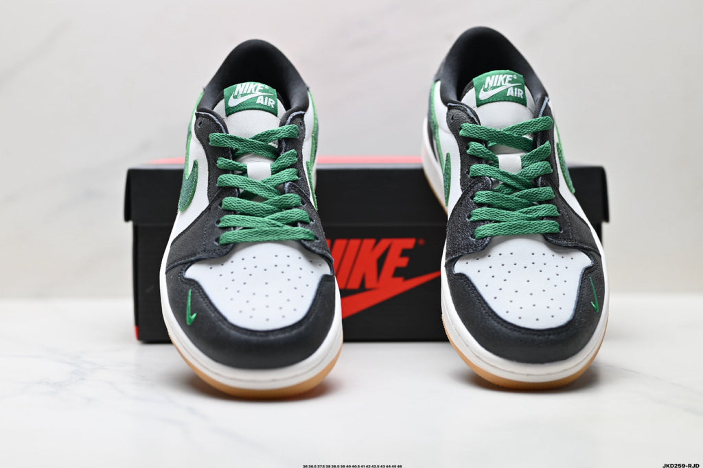 Nike Low-Top Sneakers White Green Black Unisex Collaboration Edition Style 57