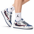 Nike Low-Top Sneakers White Navy Red Graphic Unisex Collaboration Edition Style 27