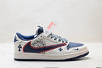 Nike Low-Top Sneakers White Navy Red Graphic Unisex Collaboration Edition Style 27