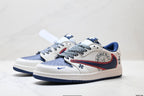 Nike Low-Top Sneakers White Navy Red Graphic Unisex Collaboration Edition Style 27