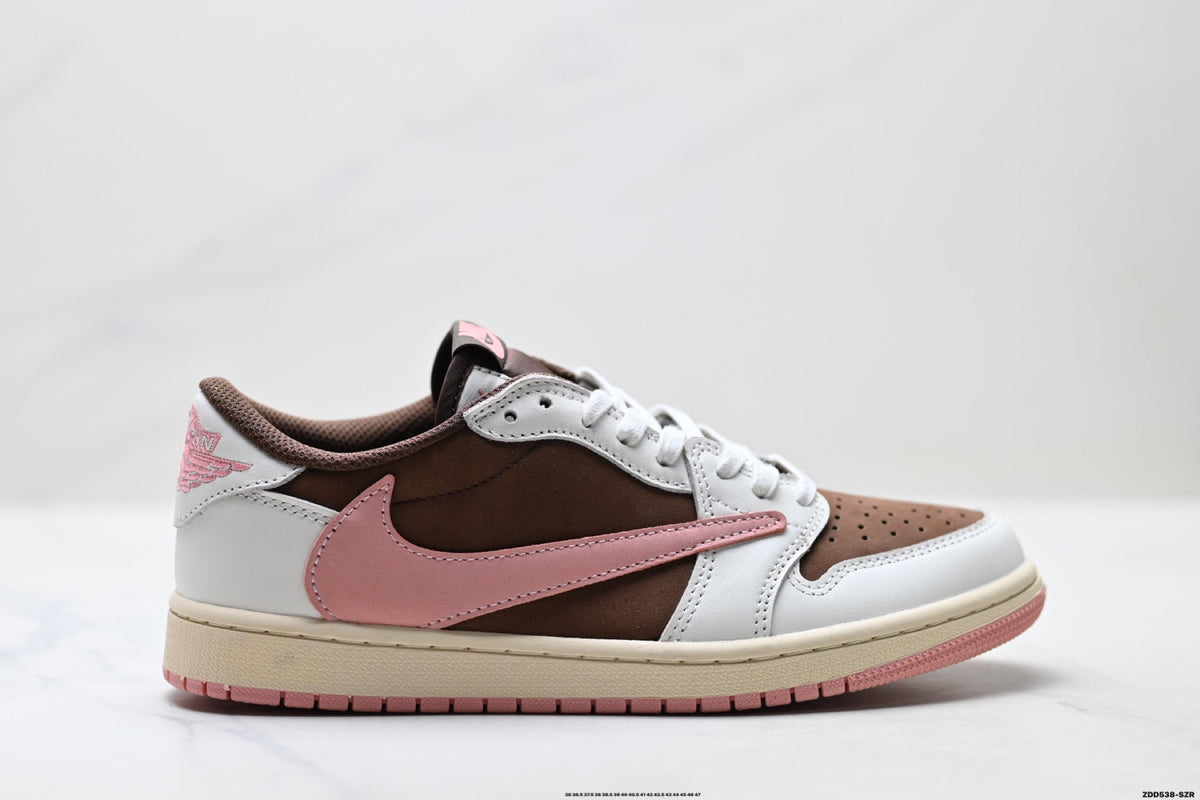 Nike Low-Top Sneakers White Pink Brown Unisex Style 29