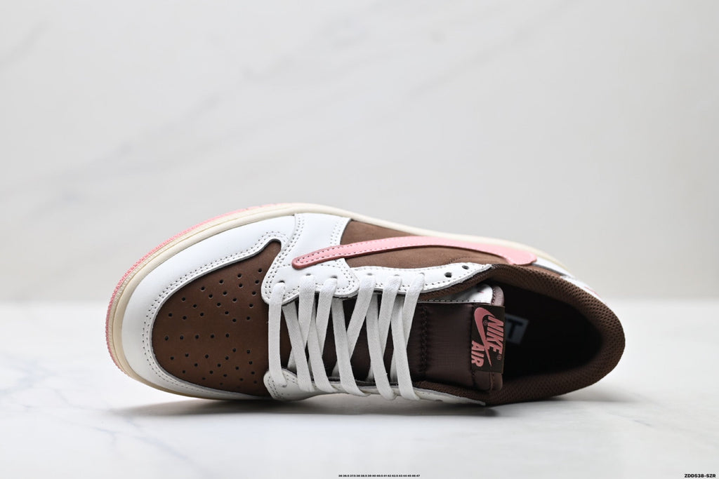 Nike Low-Top Sneakers White Pink Brown Unisex Style 29