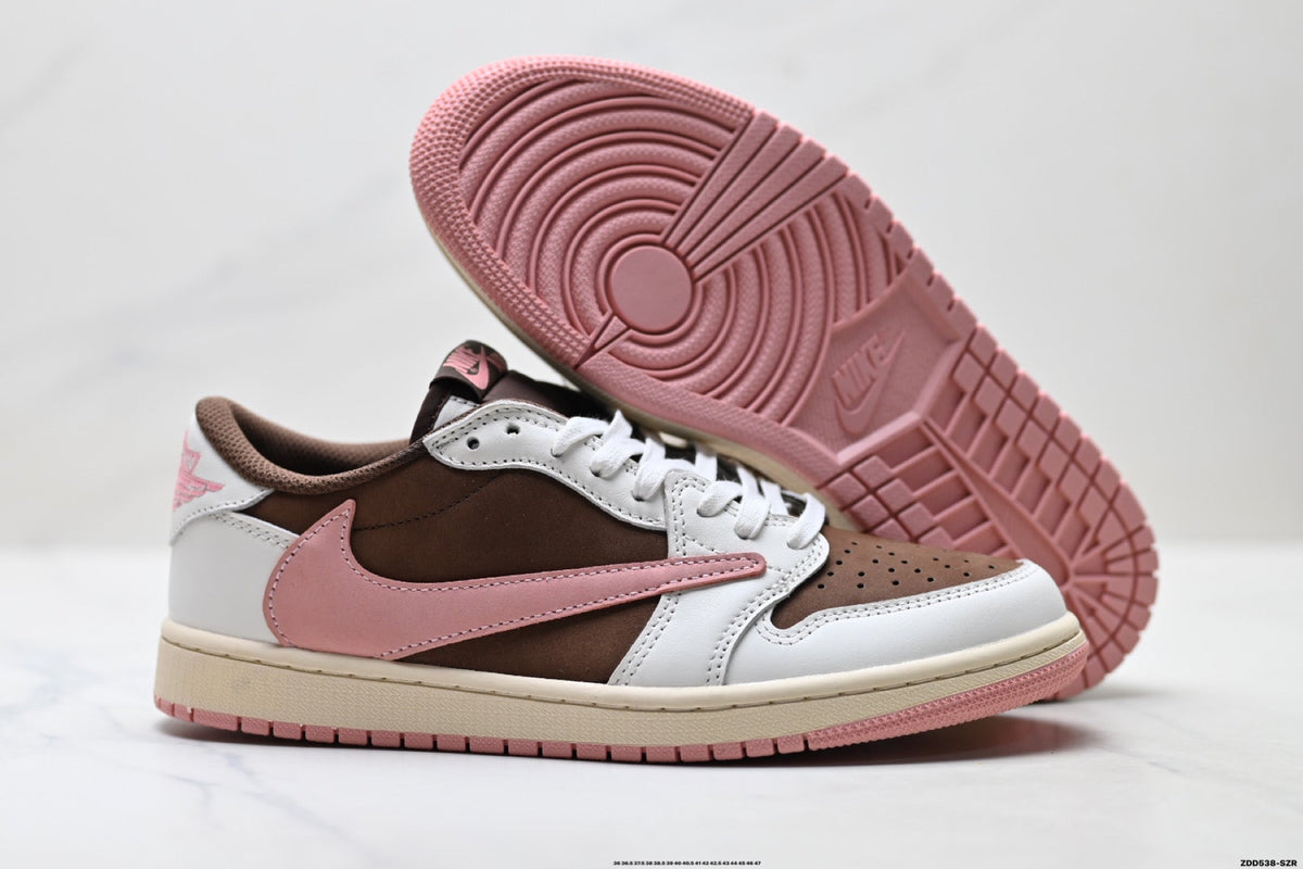 Nike Low-Top Sneakers White Pink Brown Unisex Style 29
