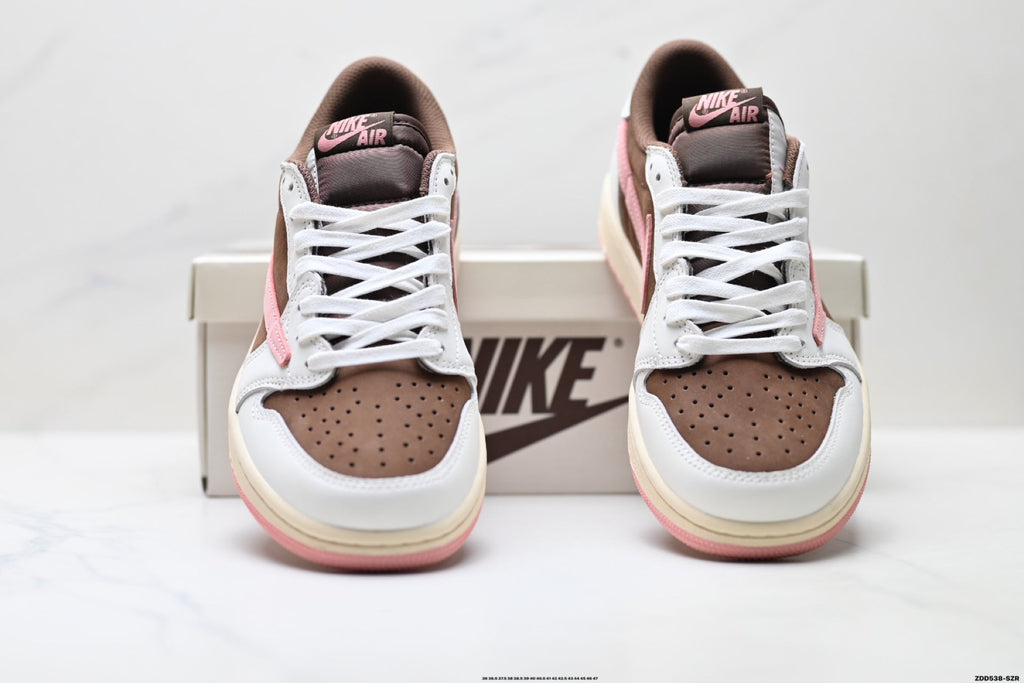 Nike Low-Top Sneakers White Pink Brown Unisex Style 29