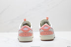 Nike Low-Top Sneakers White Pink Monogram Unisex Collaboration Edition Style 16