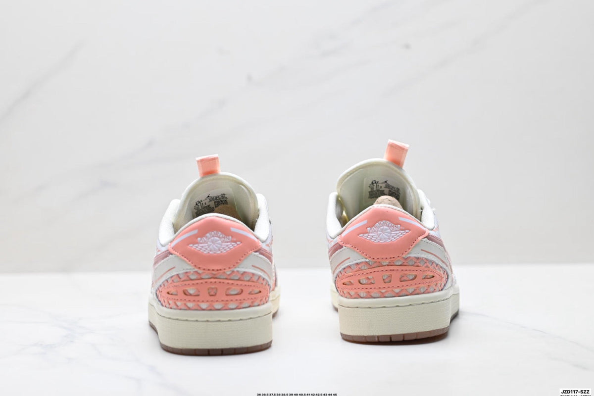 Nike Low-Top Sneakers White Pink Monogram Unisex Collaboration Edition Style 16