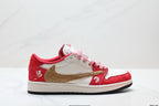 Nike Low-Top Sneakers White Red Unisex Style 25