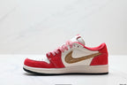 Nike Low-Top Sneakers White Red Unisex Style 25