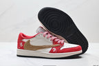 Nike Low-Top Sneakers White Red Unisex Style 25