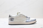 Nike Low-Top Sneakers White Silver Unisex Style 06
