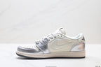 Nike Low-Top Sneakers White Silver Unisex Style 06