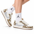 Nike Low-Top Sneakers White Tan Monogram Unisex Collaboration Edition Style 05