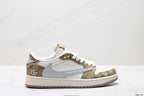 Nike Low-Top Sneakers White Tan Monogram Unisex Collaboration Edition Style 05