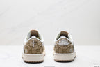 Nike Low-Top Sneakers White Tan Monogram Unisex Collaboration Edition Style 05