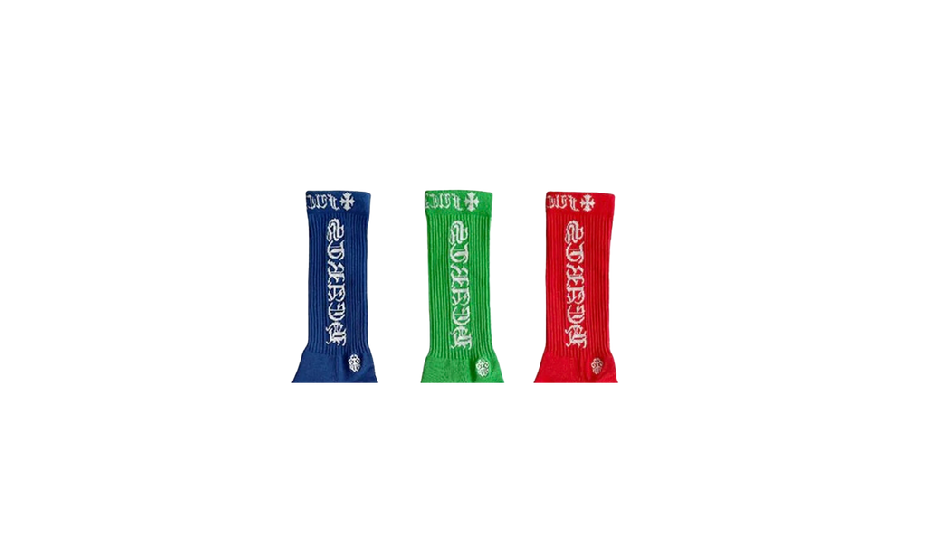 Script Logo Socks "Green / Red / Blue" CHRM0144