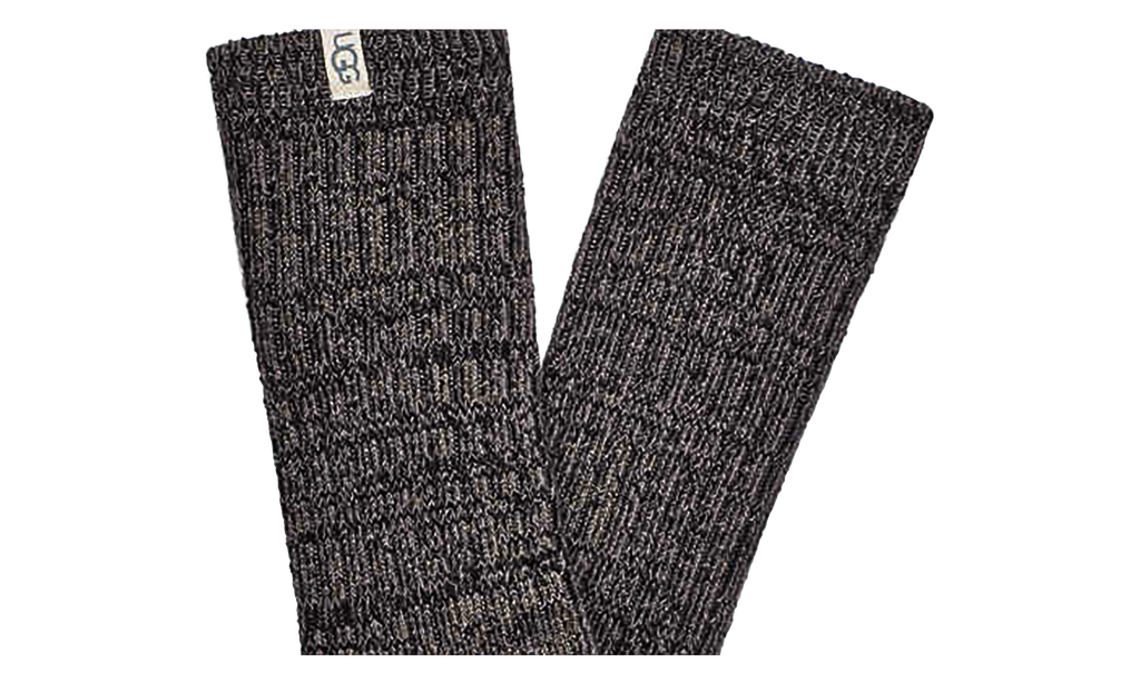 Rib Knit Slouchy Crew Socks "Grey / Black" 1014832 GRB