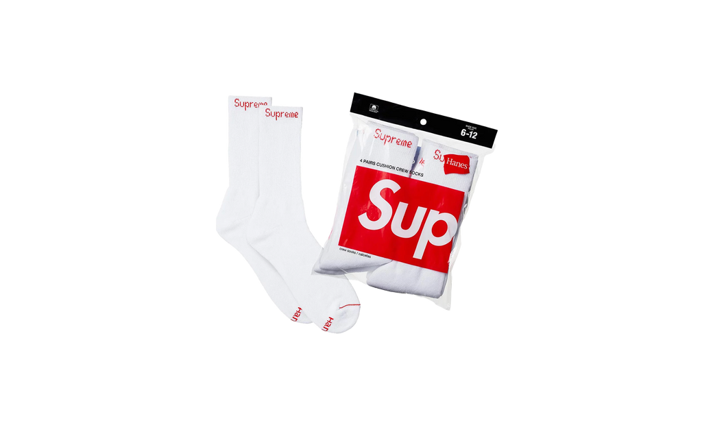Hanes Crew Socks (4 Pack) "White" SU25398