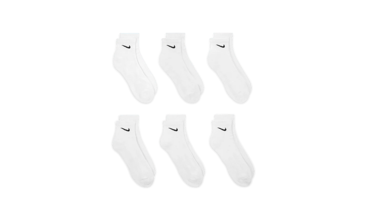 Everyday Cushioned Training Ankle Socks (6 Pairs) "White" SX7669 100