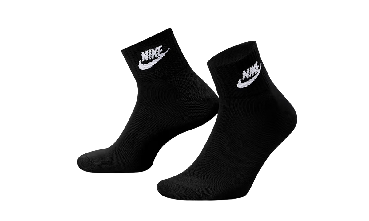 Everyday Essential Ankle Socks (3 Pairs) "White / Black" DX5074 010