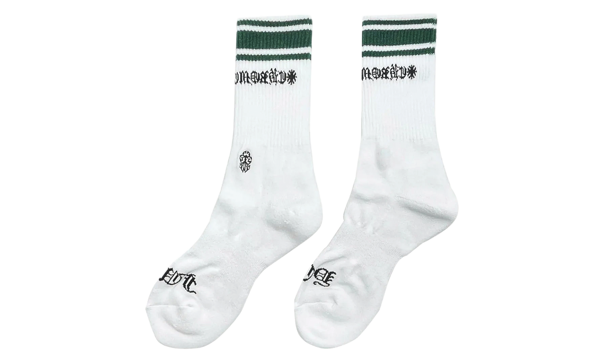 Striped Sport Socks "White / Green" CHRM1977
